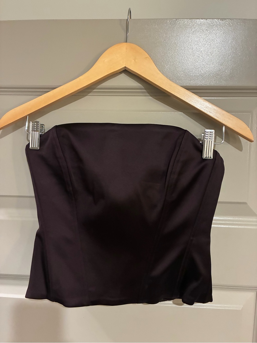 Aritzia TEN Strapless Bustier in Deep Plum